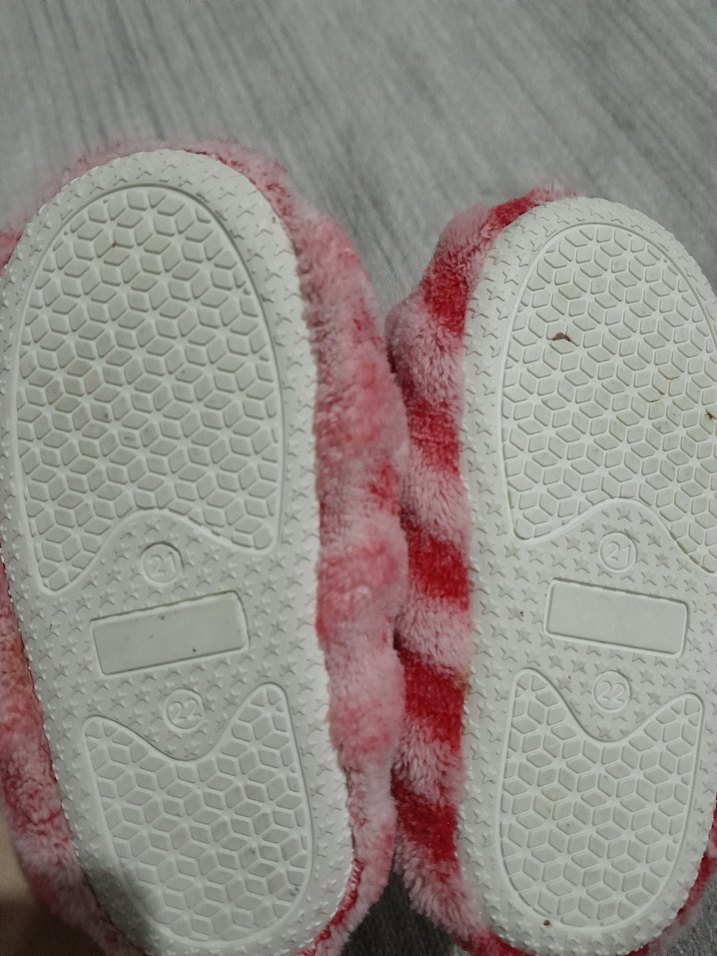 Kız Çocuk Pembe Bağlama Desenli Sıcak Terlik - Görsel 2