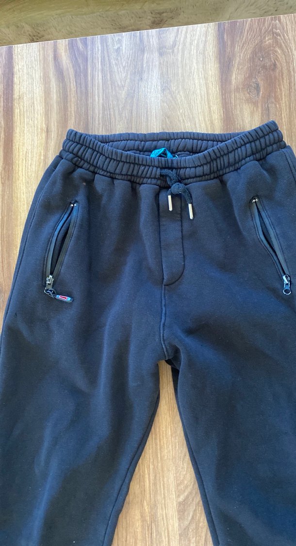 Erkek Siyah Fermuarlı Rahat Sweatpant - Görsel 3