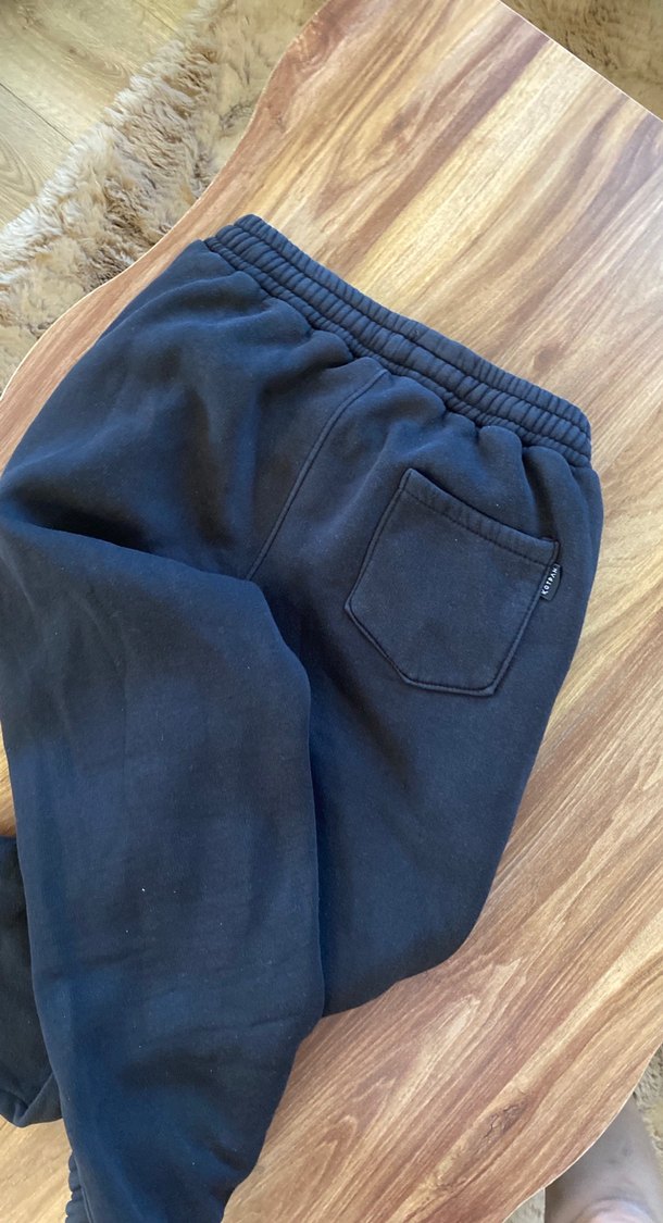 Erkek Siyah Fermuarlı Rahat Sweatpant - Görsel 5