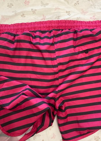 Pembe Siyah Çizgili Erkek  kadın Mayo - Görsel 6