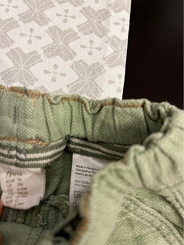 6-9 Ay Beden 2?li H&M Chino Şort 6-9 Ay