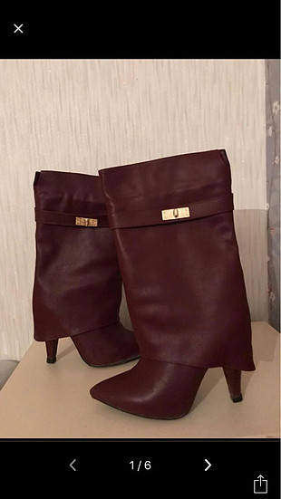 37 Beden bordo Renk Şık çizme/trendyolmilla