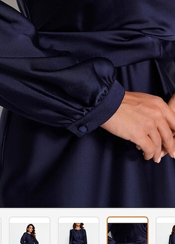 Çapraz baglama detaylı elbise - Görsel 5