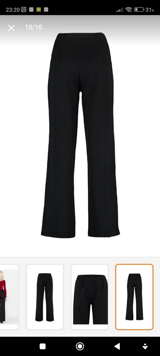 Siyah Kadın Midi Kumaş Pantolon - Görsel 3