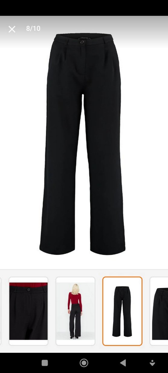 Siyah Kadın Midi Kumaş Pantolon - Görsel 2