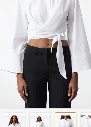 Beyaz Kemerli Kadın Gömlek - Görsel 4