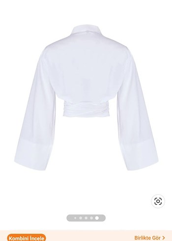 Beyaz Kemerli Kadın Gömlek - Görsel 2
