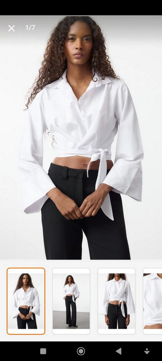 Beyaz Kemerli Kadın Gömlek - Görsel 3