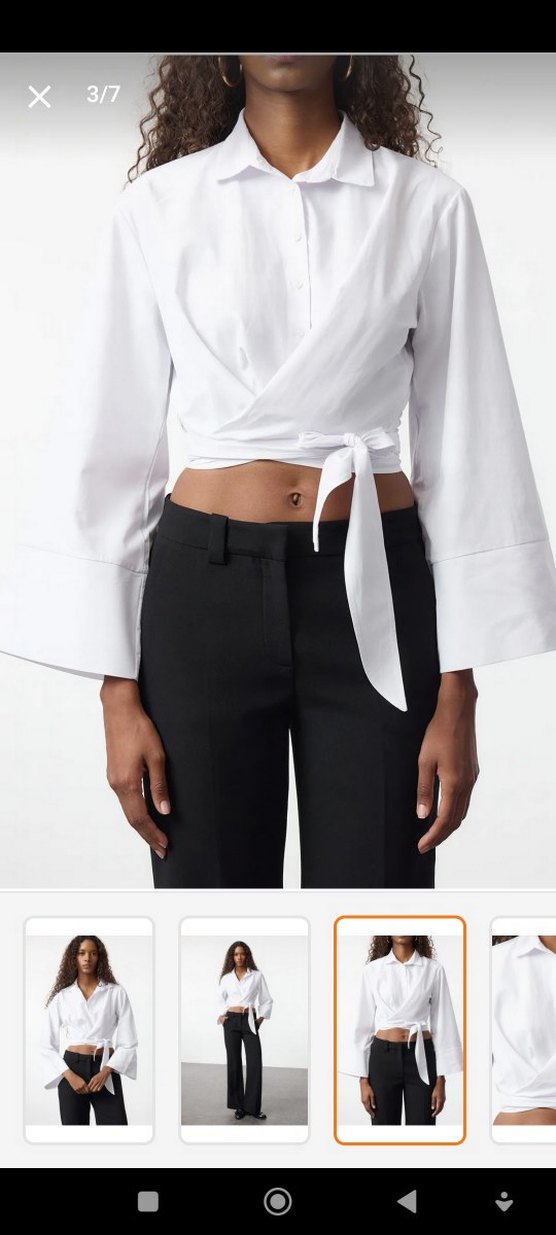 Beyaz Kemerli Kadın Gömlek - Görsel 4