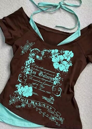 Kahverengi Nuit Magique Madonna Yaka Ek Askılı Kısa Kollu Full B