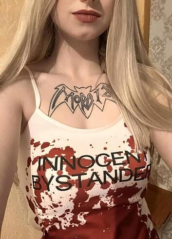 Beyaz Innocent Bystander Askılı Crop