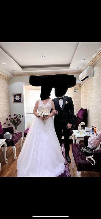 m Beden beyaz Renk Gelinlik
