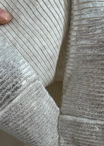 Parlak fitilli triko bluz - Görsel 7