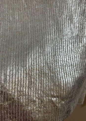 Parlak fitilli triko bluz - Görsel 6