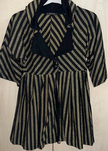 Simli kapşonlu bluz - Görsel 5