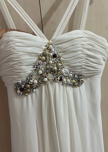 Viol marka şifon abiye elbise - Görsel 11