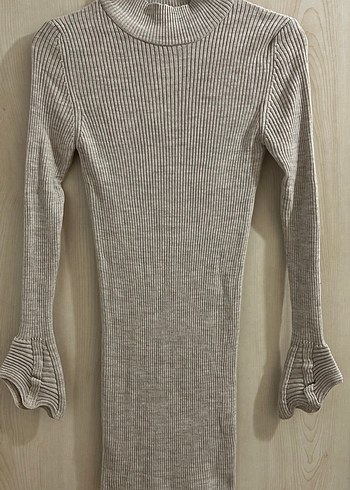 Trendyol marka Balıkçı Yaka Uzun Kollu Triko elbise - Görsel 2