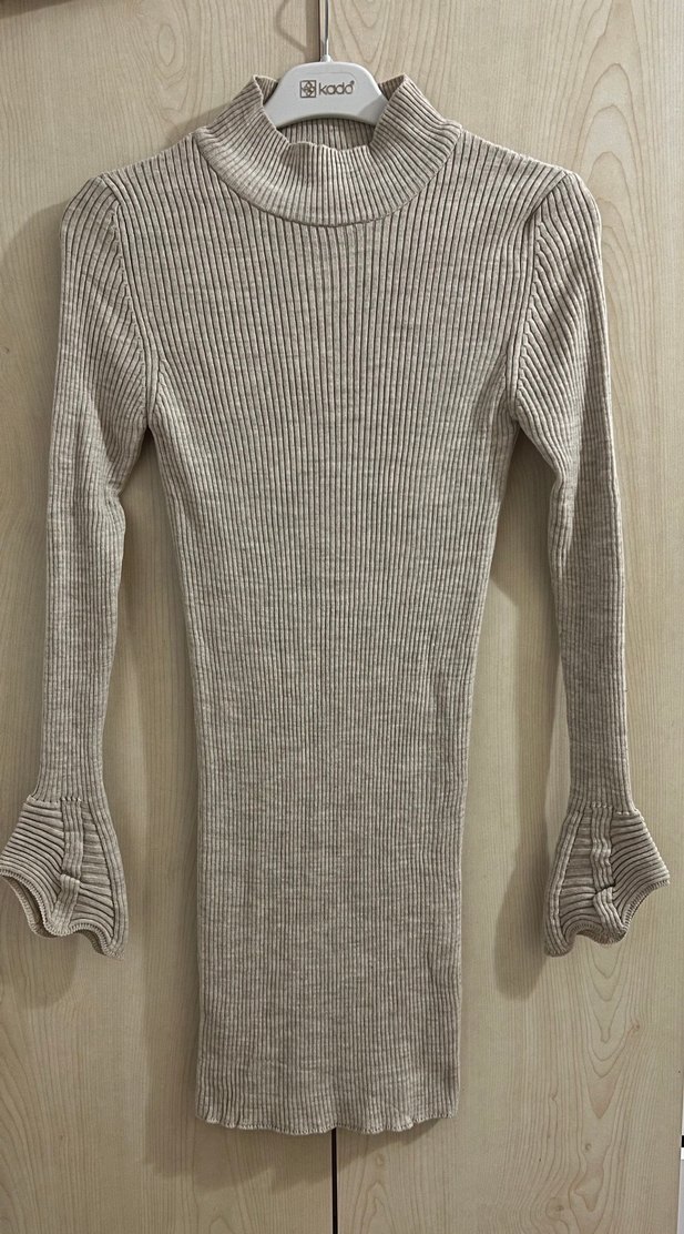 Trendyol marka Balıkçı Yaka Uzun Kollu Triko elbise - Görsel 2