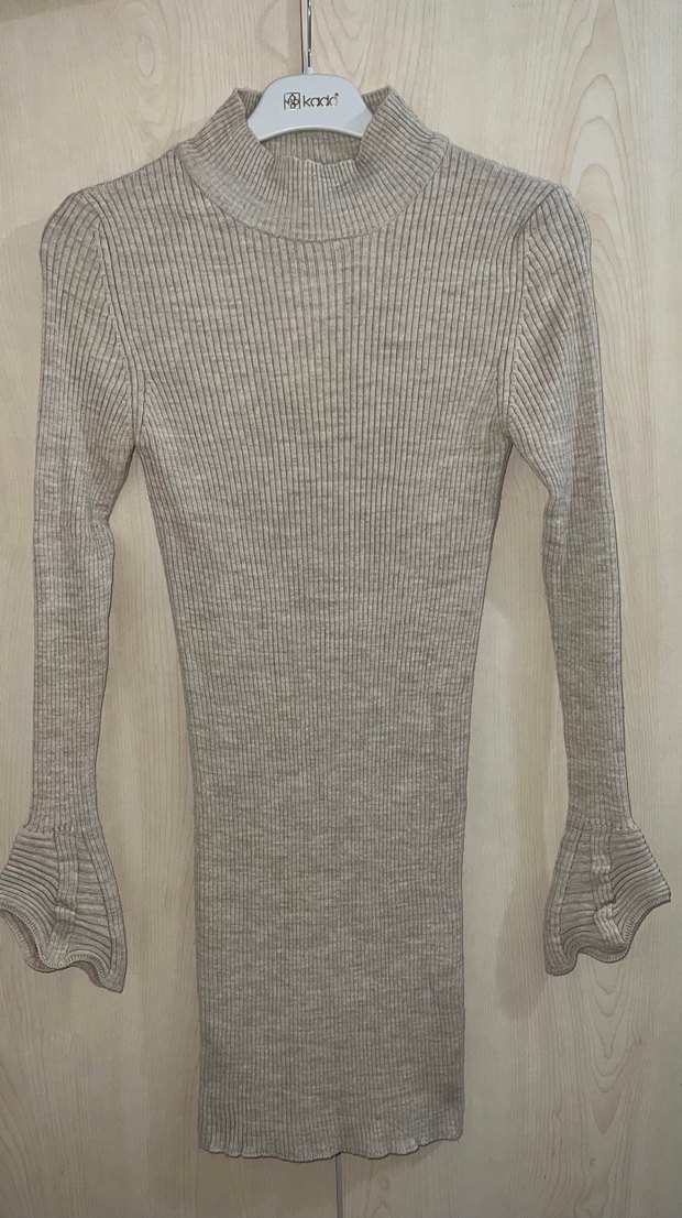 Trendyol marka Balıkçı Yaka Uzun Kollu Triko elbise - Görsel 5