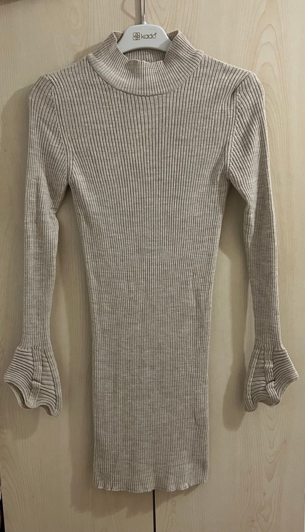 Trendyol marka Balıkçı Yaka Uzun Kollu Triko elbise - Görsel 4