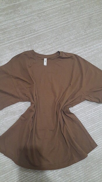 Defacyo oversize kahverengi tshirt