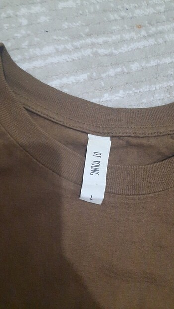 l Beden kahverengi Renk Defacyo oversize kahverengi tshirt