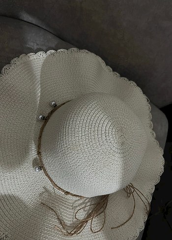 Beyaz Dantel Detaylı Bohem Kadın Şapka - Görsel 2