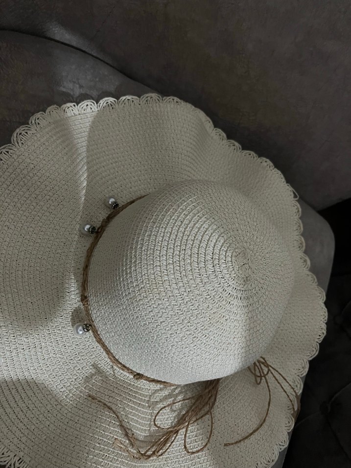 Beyaz Dantel Detaylı Bohem Kadın Şapka - Görsel 2