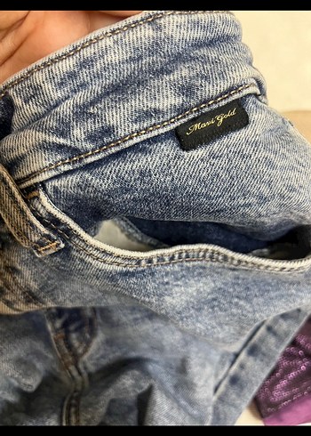 Gri Mavi Rahat Kesim Kadın Kot Pantolon - Görsel 5