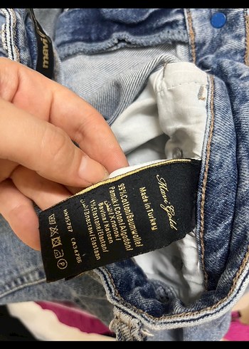 Gri Mavi Rahat Kesim Kadın Kot Pantolon - Görsel 4