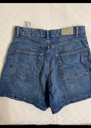 Kadın Mavi Denim Mini Şort - Görsel 2