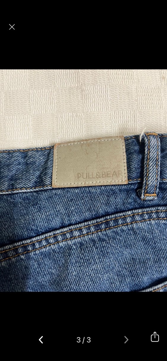 Kadın Mavi Denim Mini Şort - Görsel 3