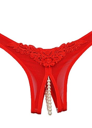 Kırmızı incili tanga string