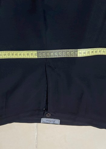 Siyah Kadın Midi Kumaş Pantolon kalıbı dar 38 - Görsel 2