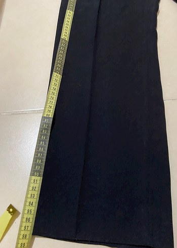 Siyah Kadın Midi Kumaş Pantolon kalıbı dar 38 - Görsel 4