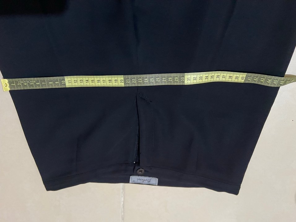 Siyah Kadın Midi Kumaş Pantolon kalıbı dar 38 - Görsel 2