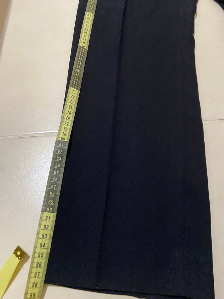 Siyah Kadın Midi Kumaş Pantolon kalıbı dar 38 - Görsel 4