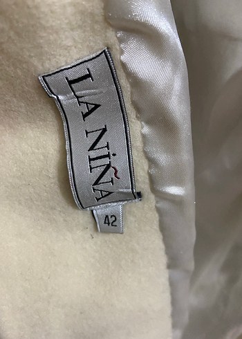 Bej Düğmeli Midi Kadın Kaban 40 42 arası - Görsel 3