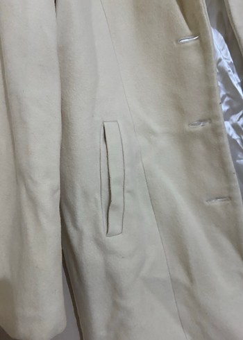 Bej Düğmeli Midi Kadın Kaban 40 42 arası - Görsel 2