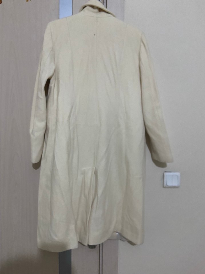 Bej Düğmeli Midi Kadın Kaban 40 42 arası - Görsel 4