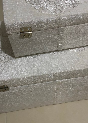 İnci Detaylı Beyaz Vintage Düğün Aksesuarları - Görsel 6