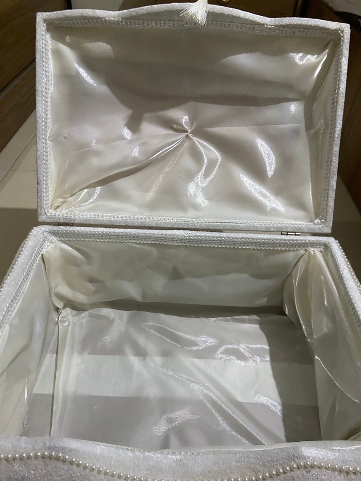 İnci Detaylı Beyaz Vintage Düğün Aksesuarları - Görsel 5