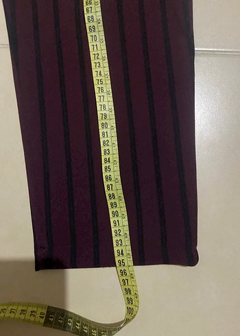 Bordo Pilili Uzun Kadın Ofis Kabanı - Görsel 7