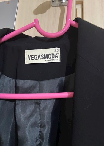 Siyah Düğmeli Uzun Kadın Blazer Ceket - Görsel 3