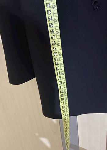 Siyah Düğmeli Uzun Kadın Blazer Ceket - Görsel 5