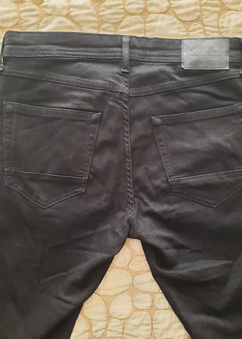 30 Beden siyah Renk COLIN'S Erkek Siyah Kemerli Regular Fit Kot Pantolon