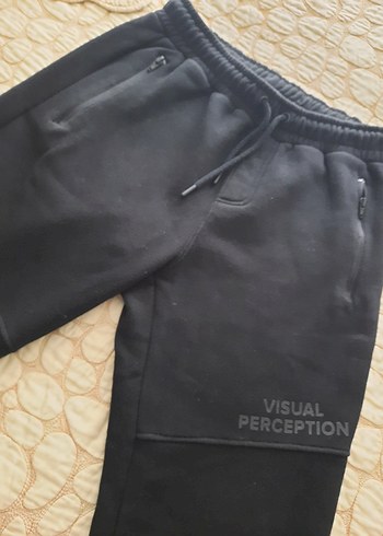m Beden Siyah Erkek Fermuarlı Eşofman Altı