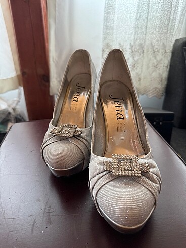 Nine West Sıfır Abiye Ayakkabı Beyaz