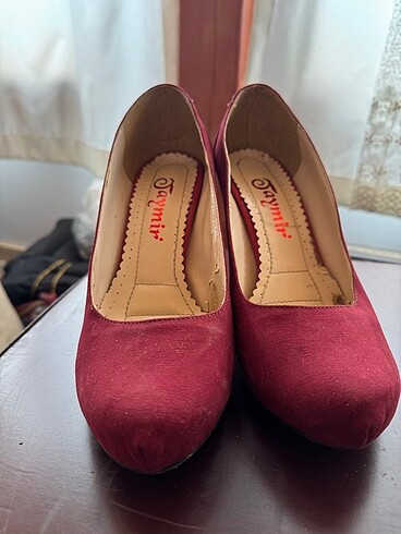 40 Beden bordo Renk Abiye Topuklu Ayakkabı
