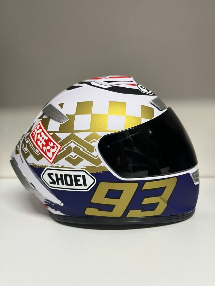 Mavi Baskılı Biker Seramik Kask - Görsel 4